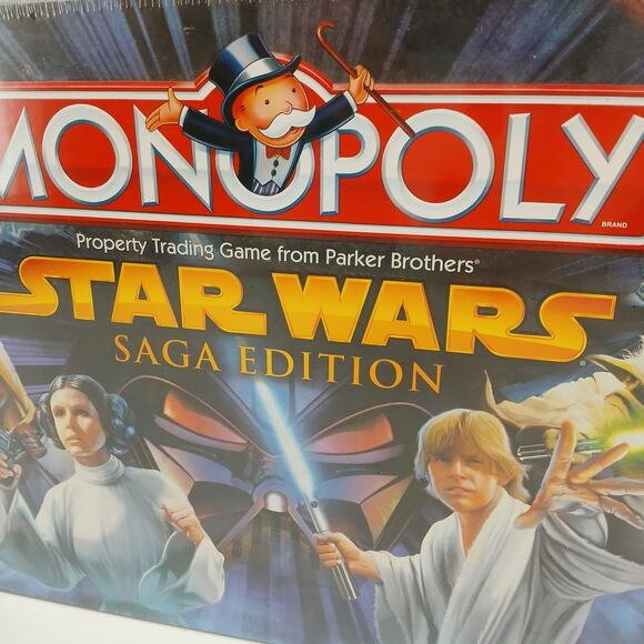Monopoly Star Wars Saga Edition Board Game Sealed 2005 Parker Brothers NEW - Picture 2 of 14
